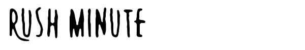 Rush Minute font preview